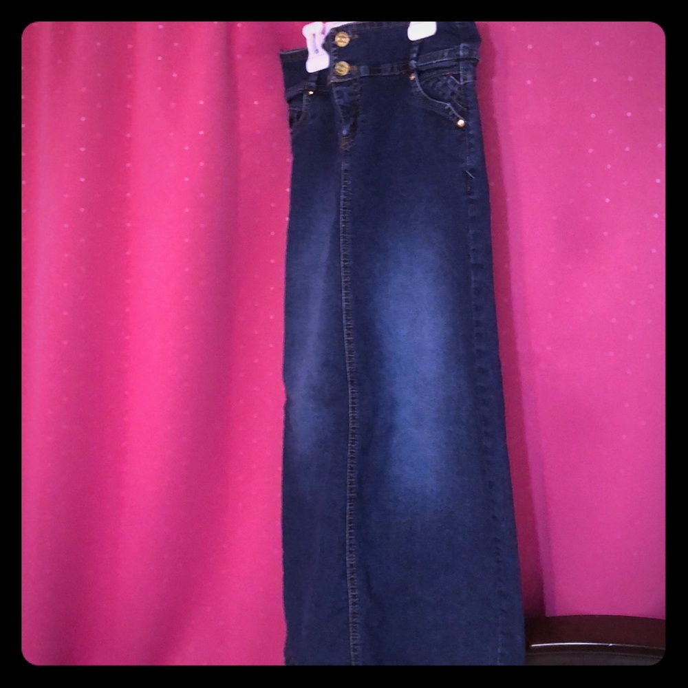 Denim modest skirt